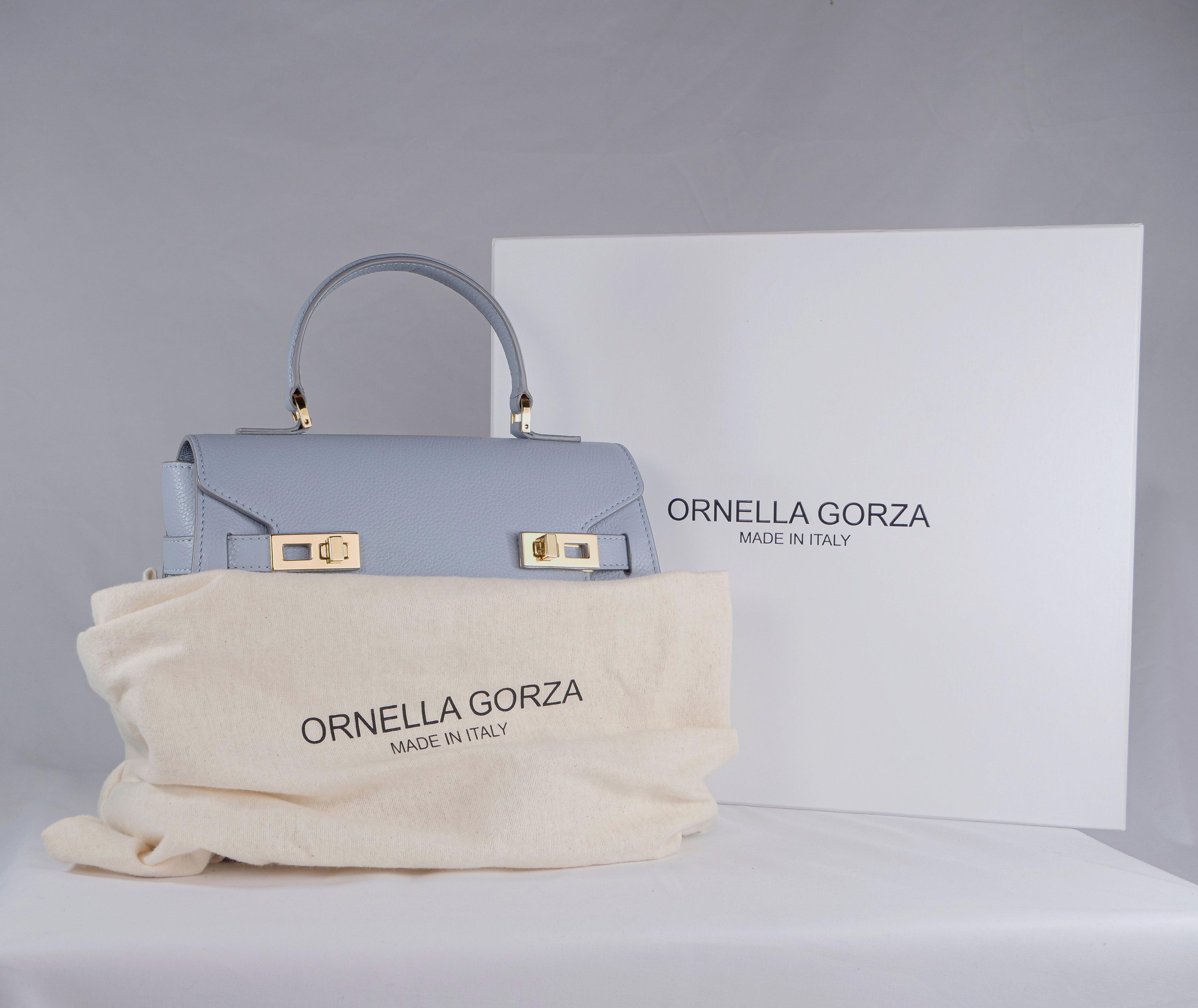 Azure Leather Bags with Packaging