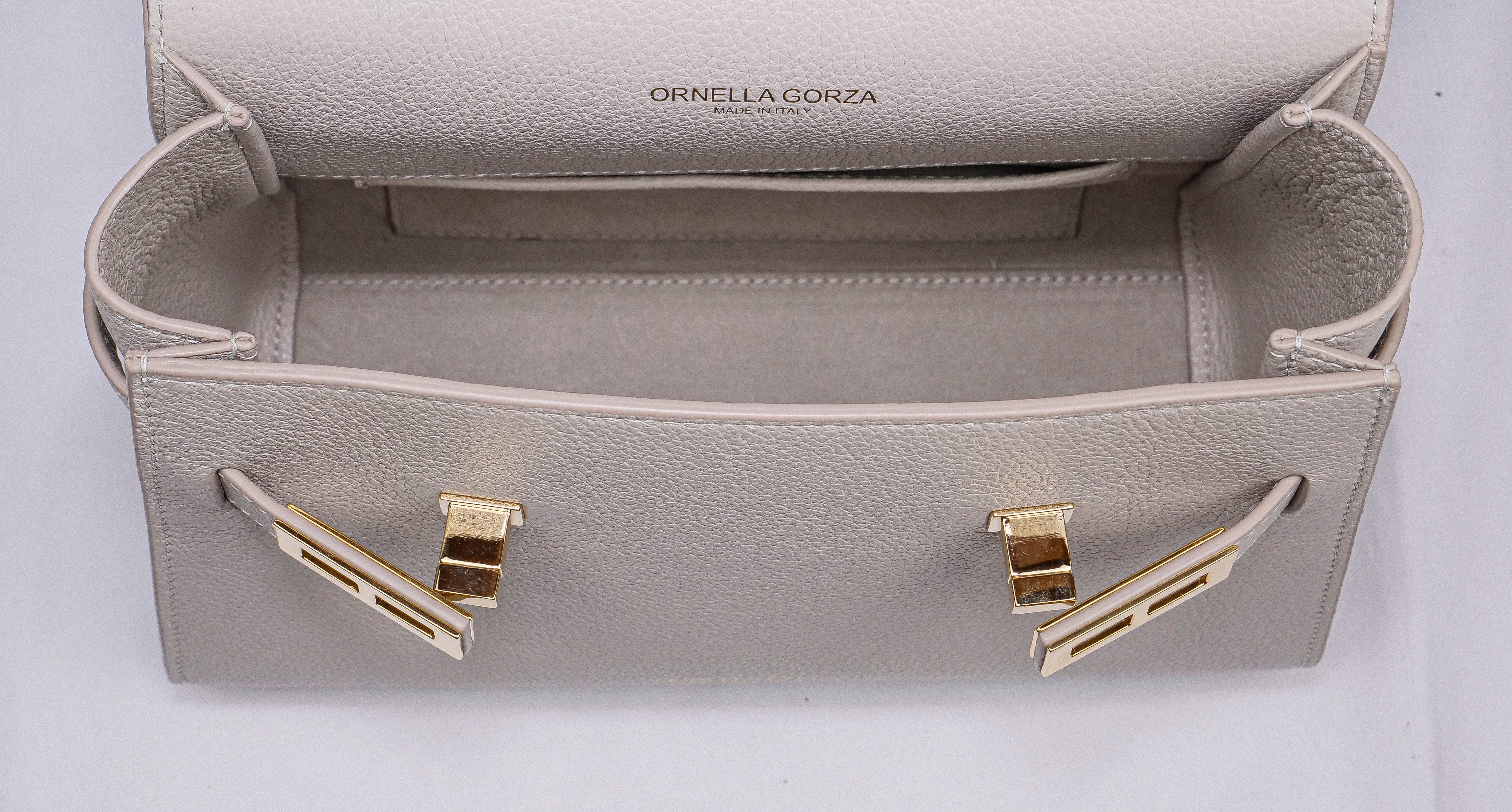 Beige Leather Bag inside