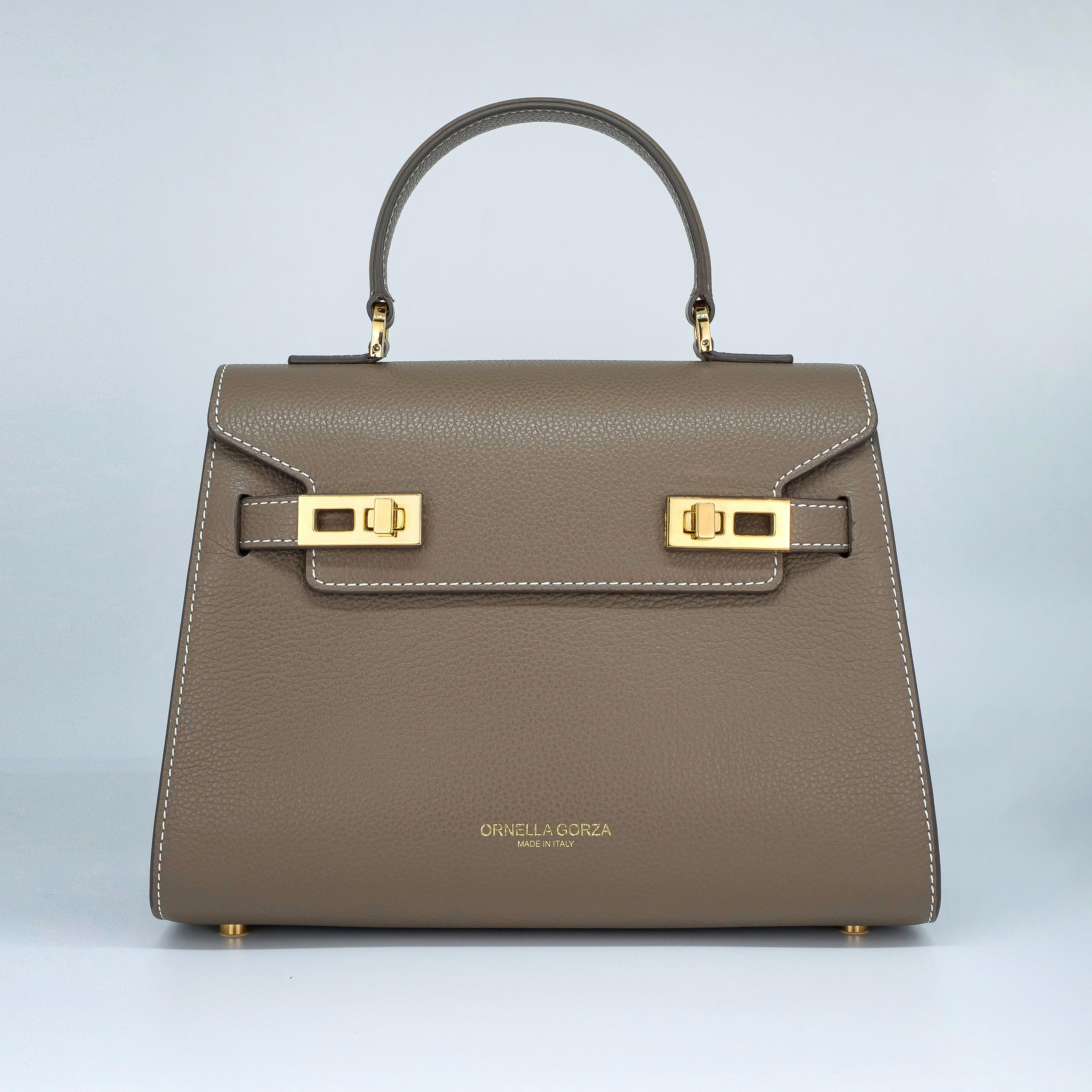 Grey Leather Bag