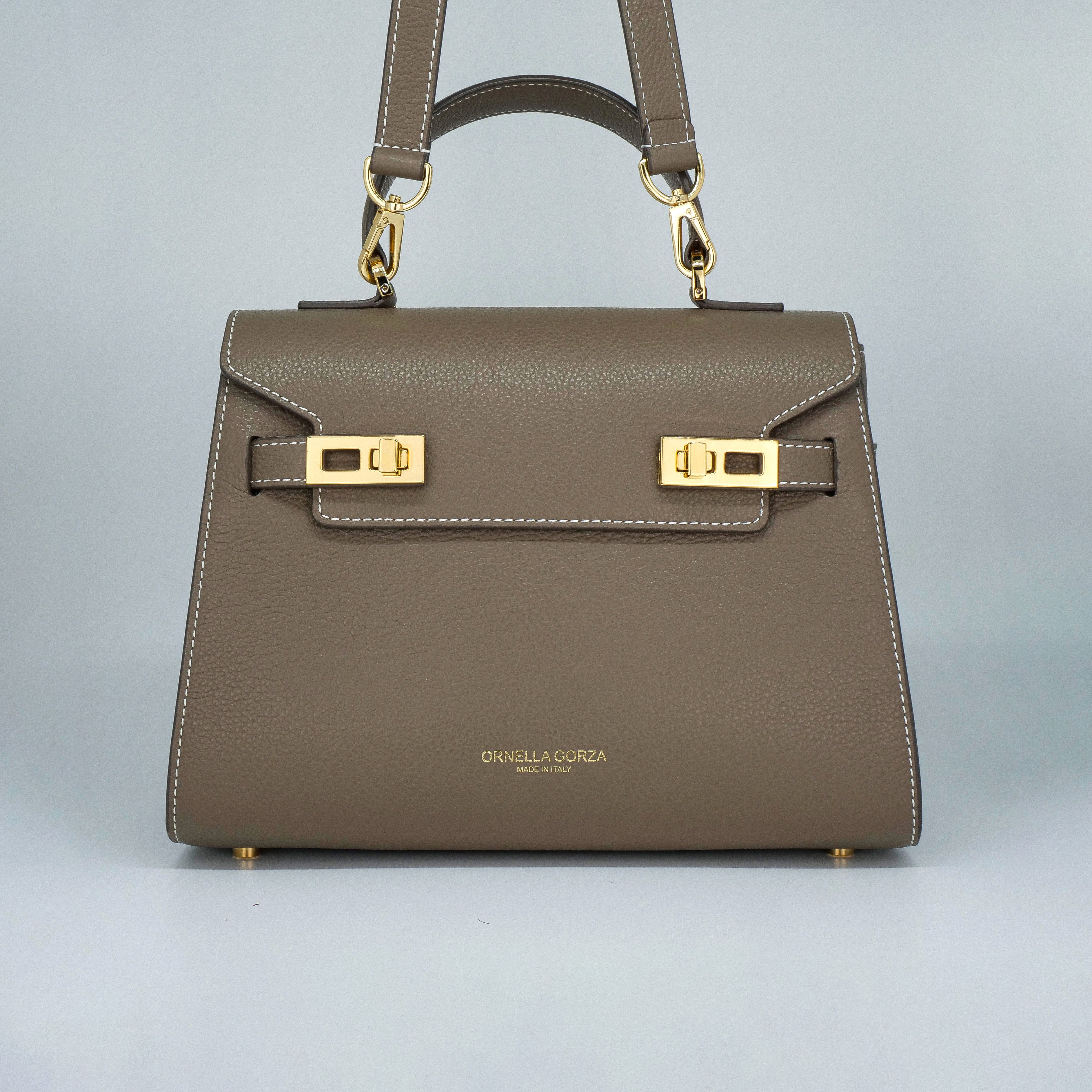 Grey Leather Bag