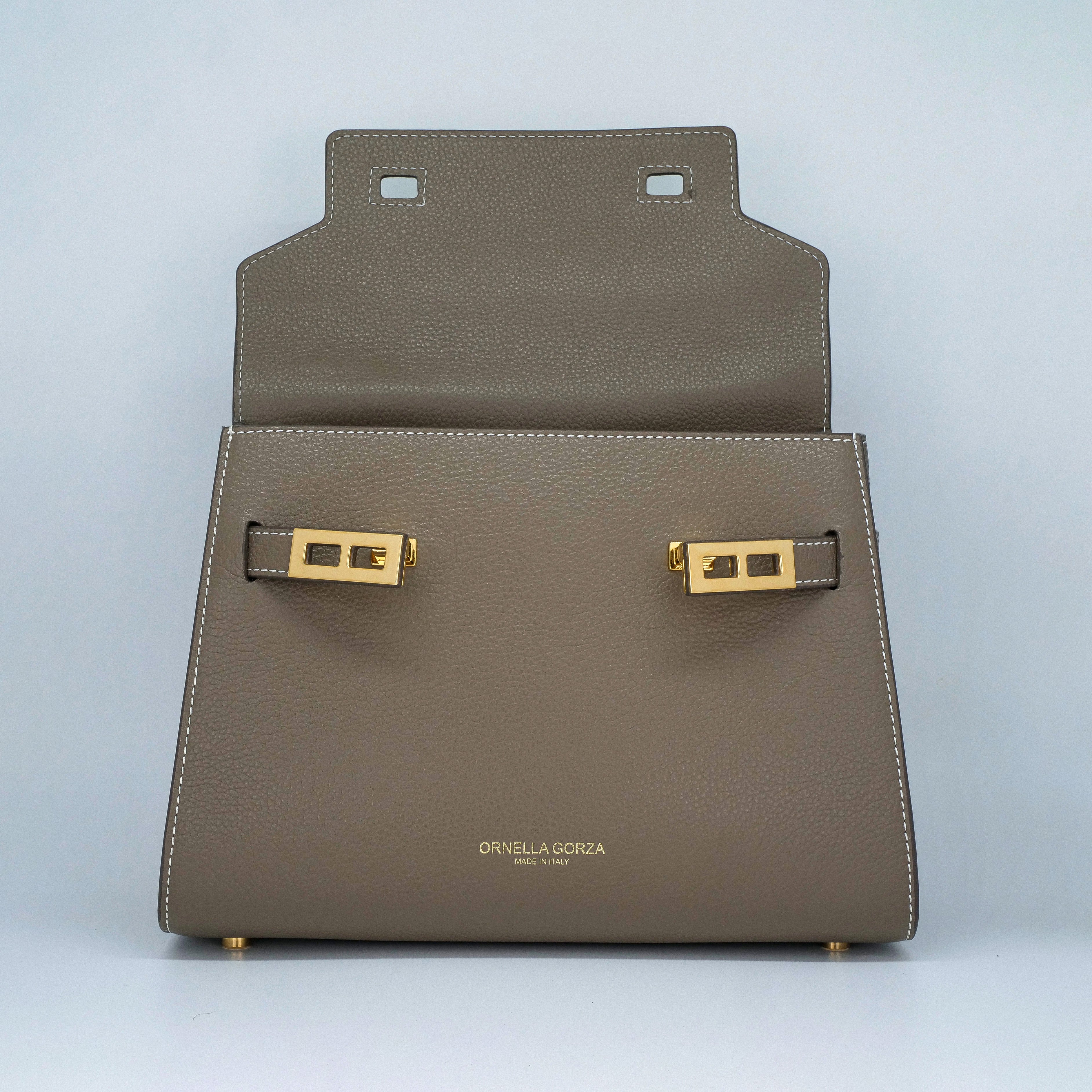 Grey Leather Bag