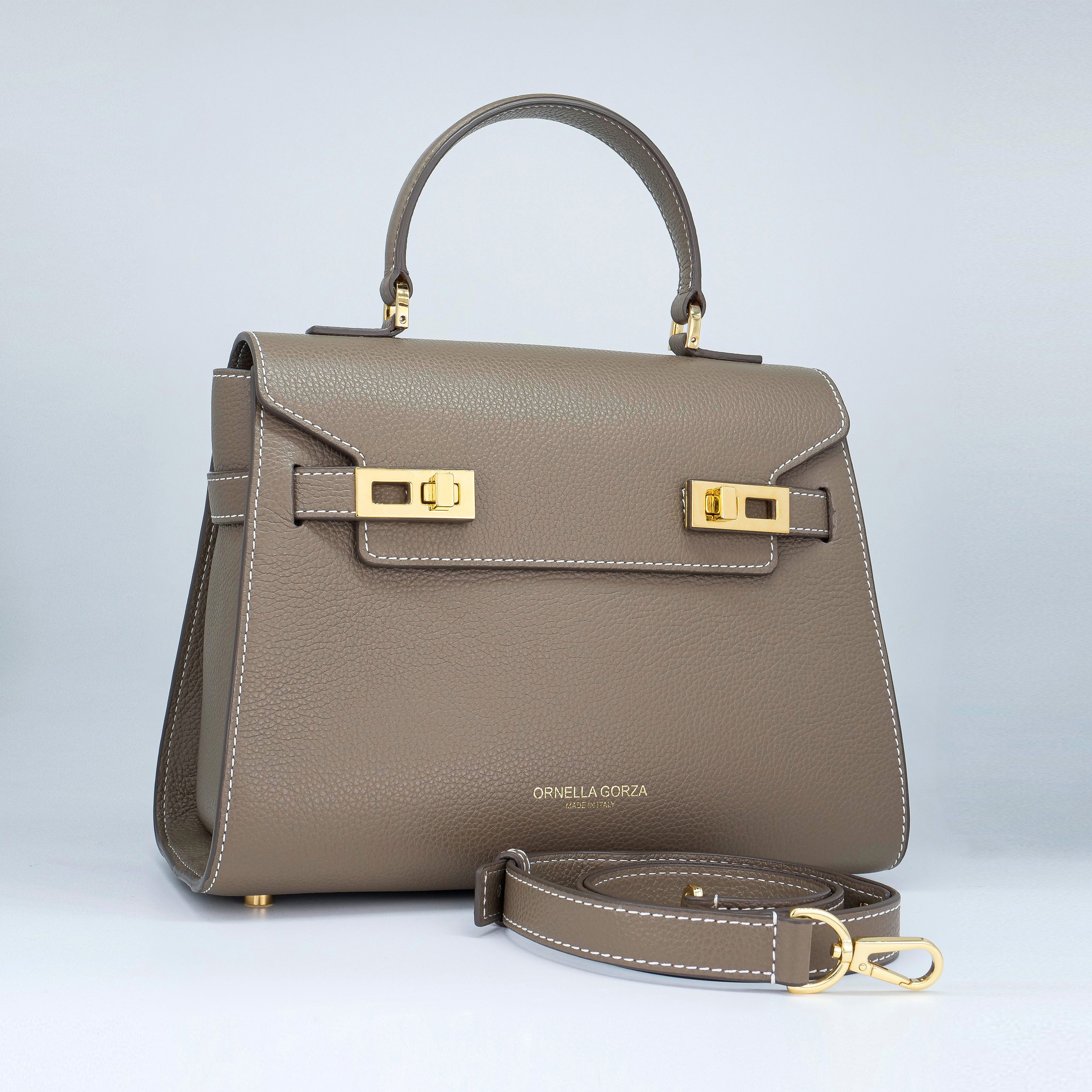 Grey Leather Bag